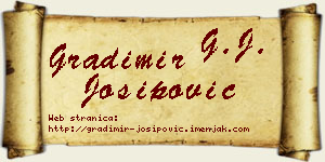 Gradimir Josipović vizit kartica